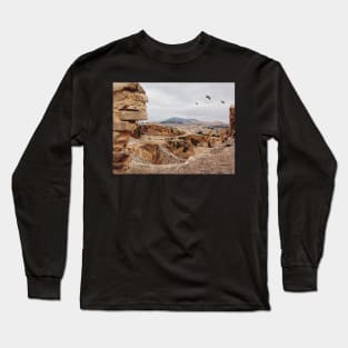 Three Birds Over Landfill in Morocco Long Sleeve T-Shirt